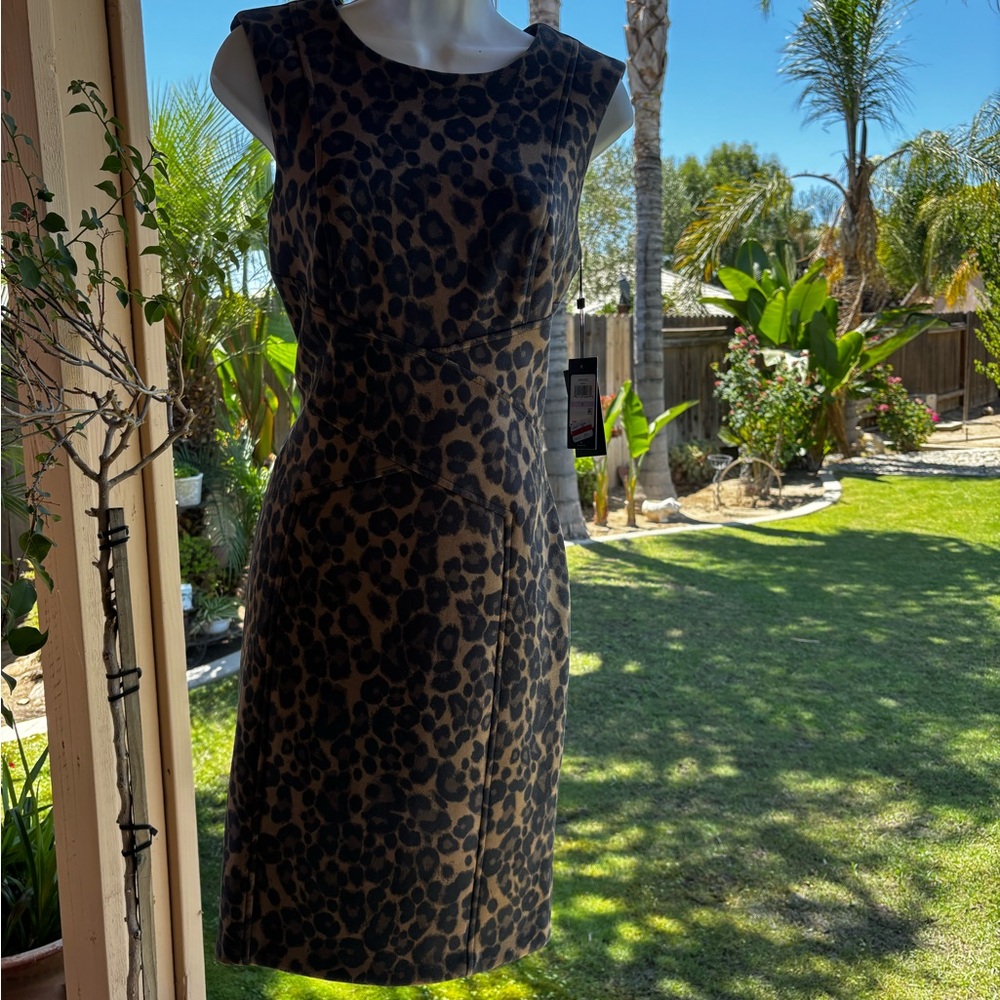 Tommy Hilfiger Leopard Print Midi Dress